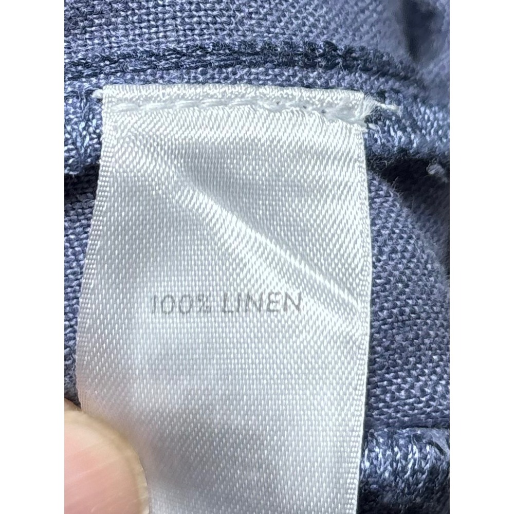 J. Jill Pure Jill 100% Linen Garment Dyed Pants S Petite Blue Drawstring Jogger - Picture 6 of 10
